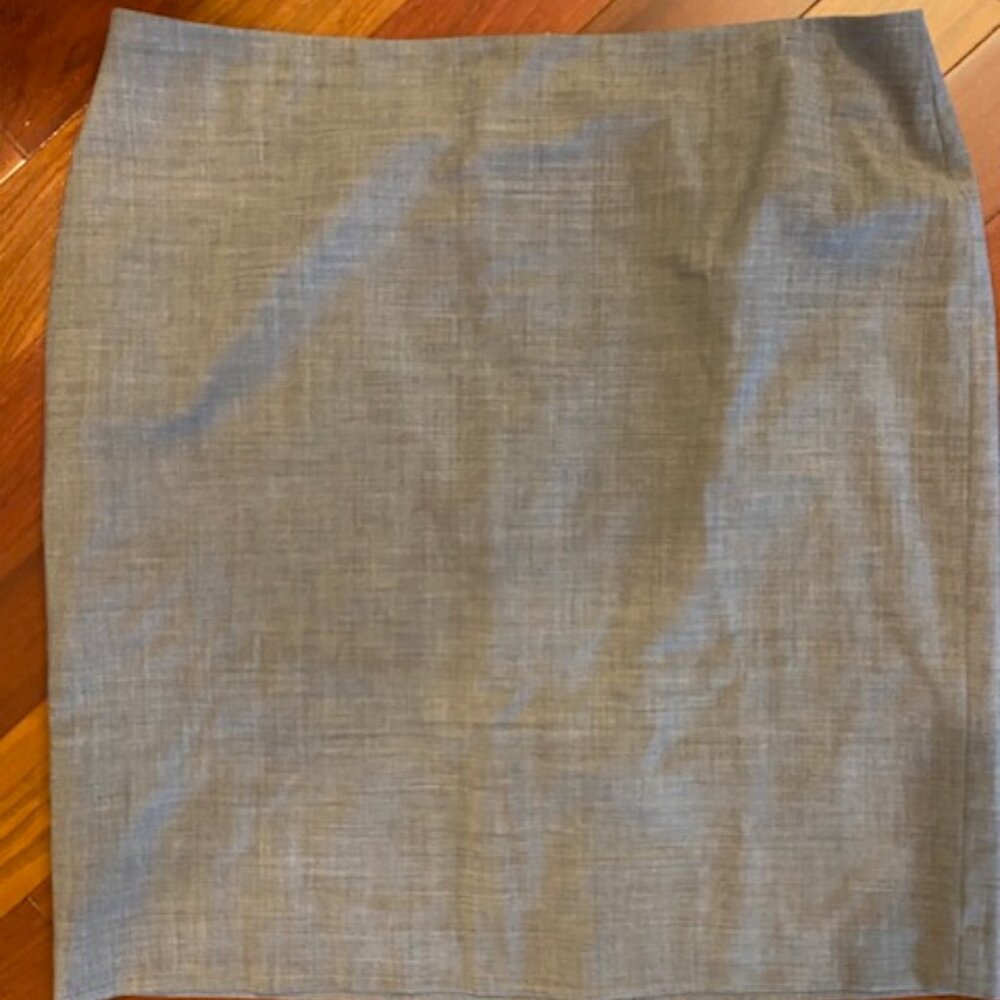 Talbot Women's Plus Gray Pencil Lined Skirt Classic Size 16